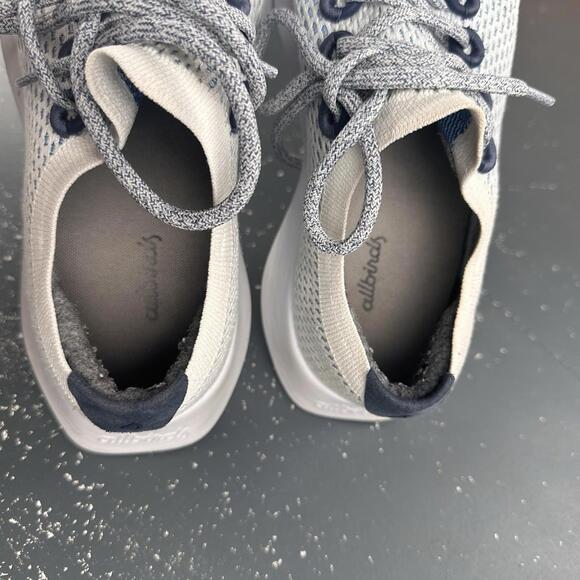 All Birds Tree Dasher White Blue ReRun Mesh Run Walk Womens 9 - Picture 6 of 9